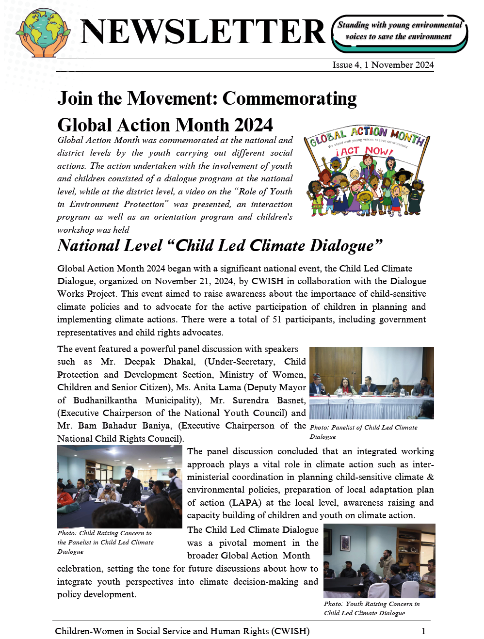 Newsletter on Environment and Climate Initiatives